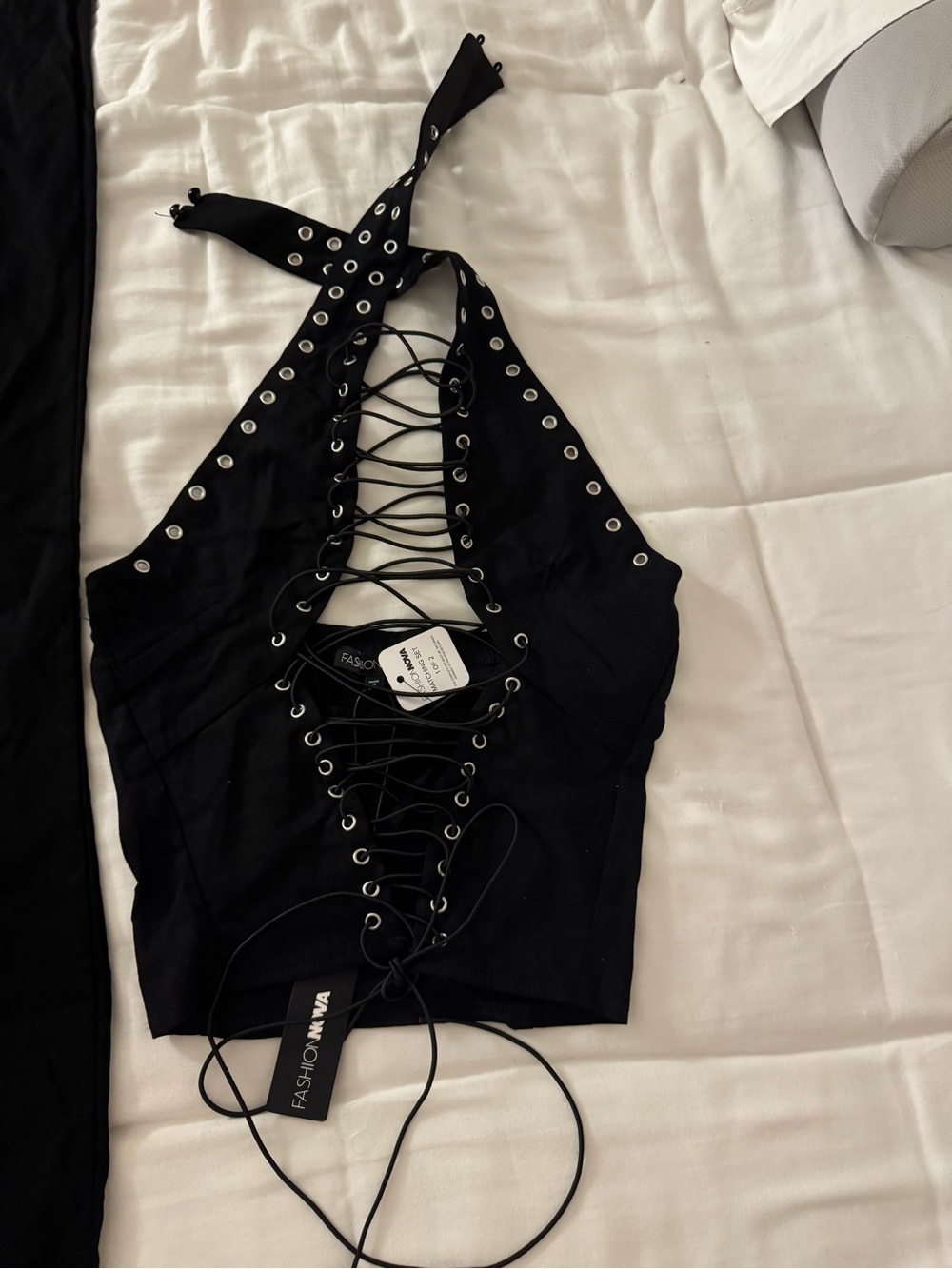 Black lace up Fashion Nova Set